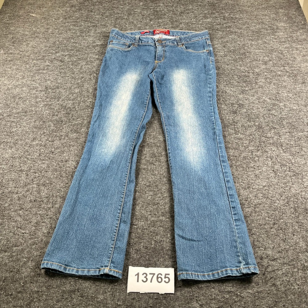 Arizona Jeans Womens 14.5 Blue Denim Cotton Stretch Bootcut Leg Medium Wash
